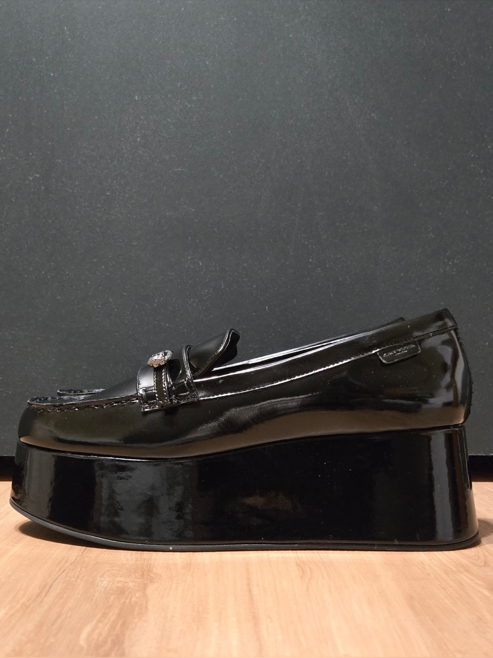 kurt geiger | mayfair flatform loafer | 42 eu (11 us) | patent leather